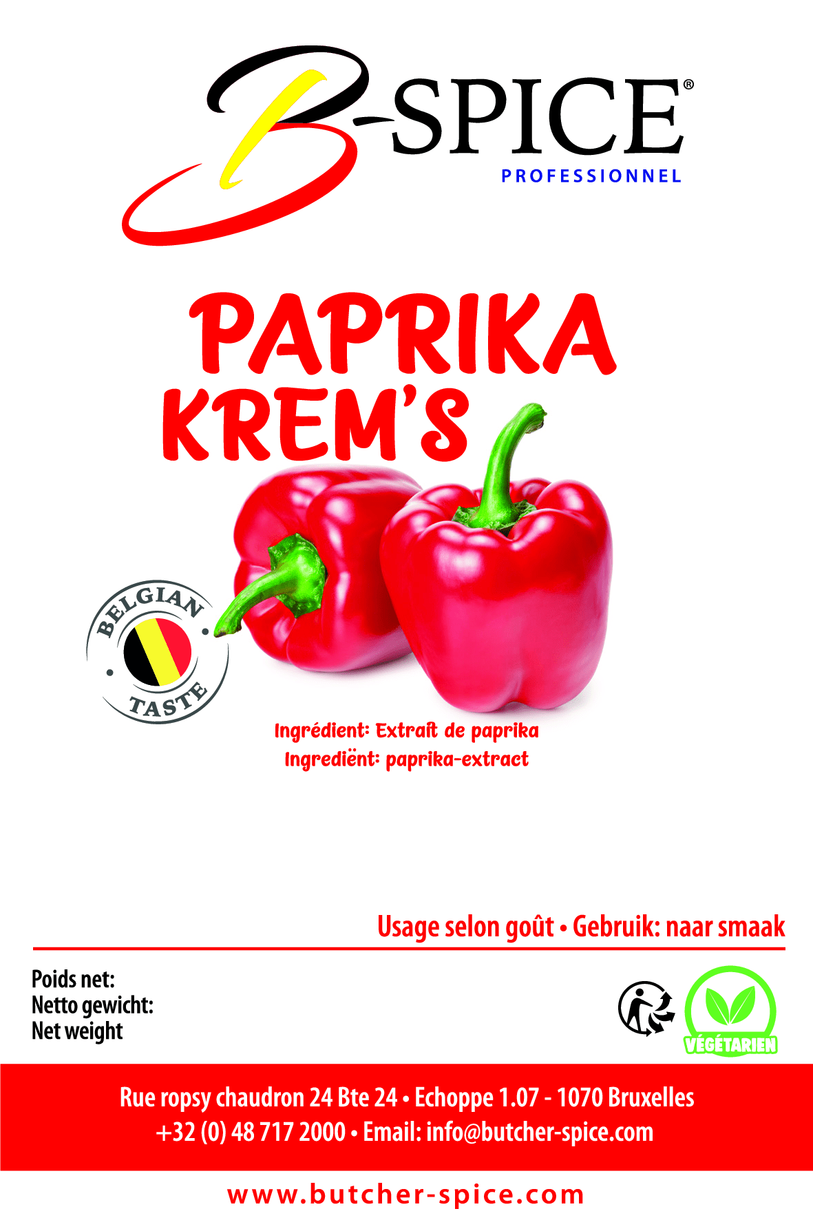 Marinade - Paprika Krem's (2,5kg)